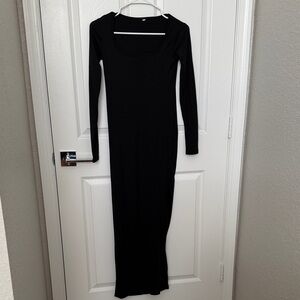 Elegant Black Long Sleeve Dress